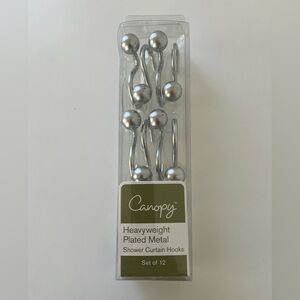 BRAND NEW Set of Silver Shower Curtain Hooks
